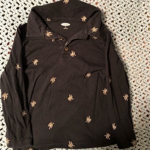 Toddler polo style long sleeve shirt